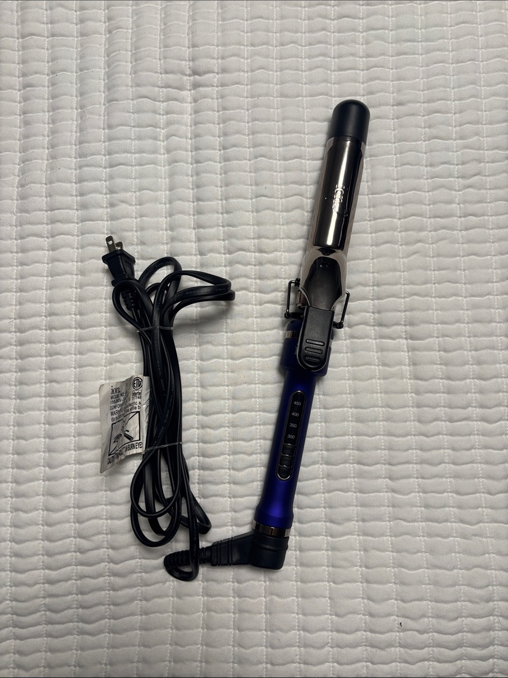 Ion Purple Ceramic Curling Iron with Clamp